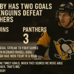 Sidney Crosby celebrates after scoring against the Florida Panthers