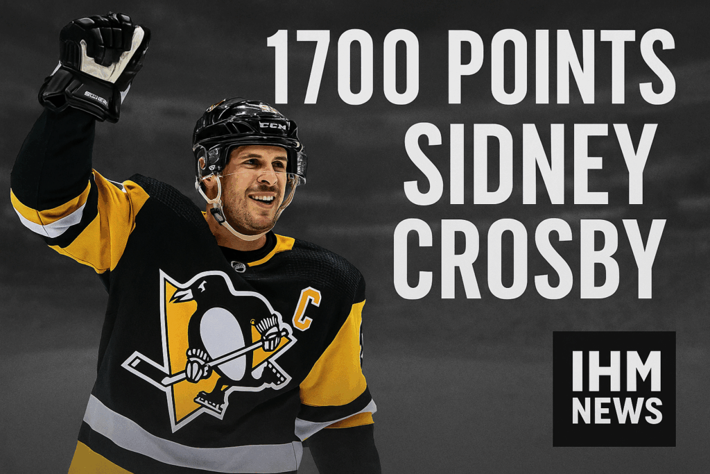 Sidney Crosby just became the 9th player in NHL history to reach 1,700 career points