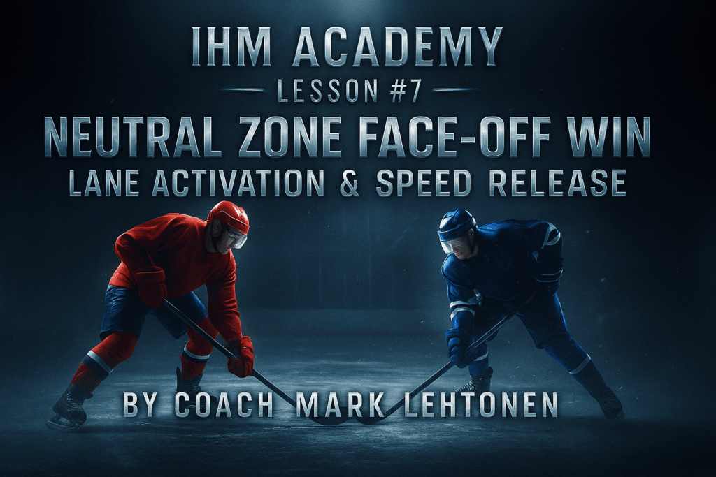 IHM Academy - Lesson #7 Neutral Zone Face-Off Win - Lane Activation & Speed Release