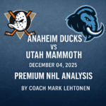 Anaheim Ducks vs Utah Mammoth: Premium NHL Analysis Teaser