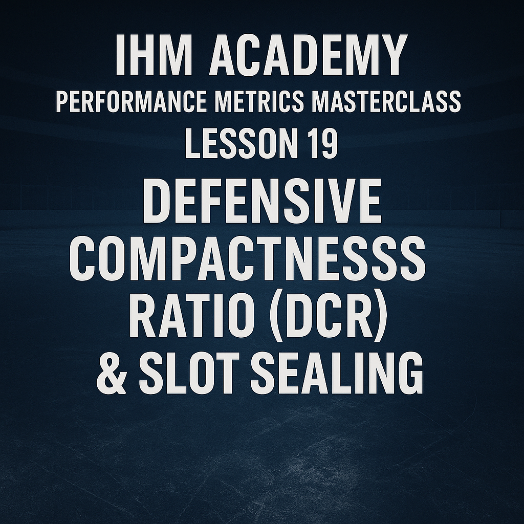 IHM Academy · Performance Metrics Masterclass – Lesson 19