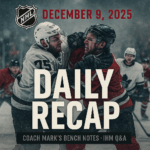 NHL Daily Recap - December 9, 2025 | IHM Game Flow & Coach Mark