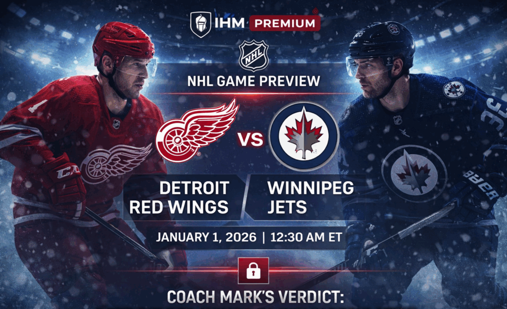 Detroit Red Wings vs Winnipeg Jets Preview | Jan 1, 2026 | IHM Premium NHL Analysis