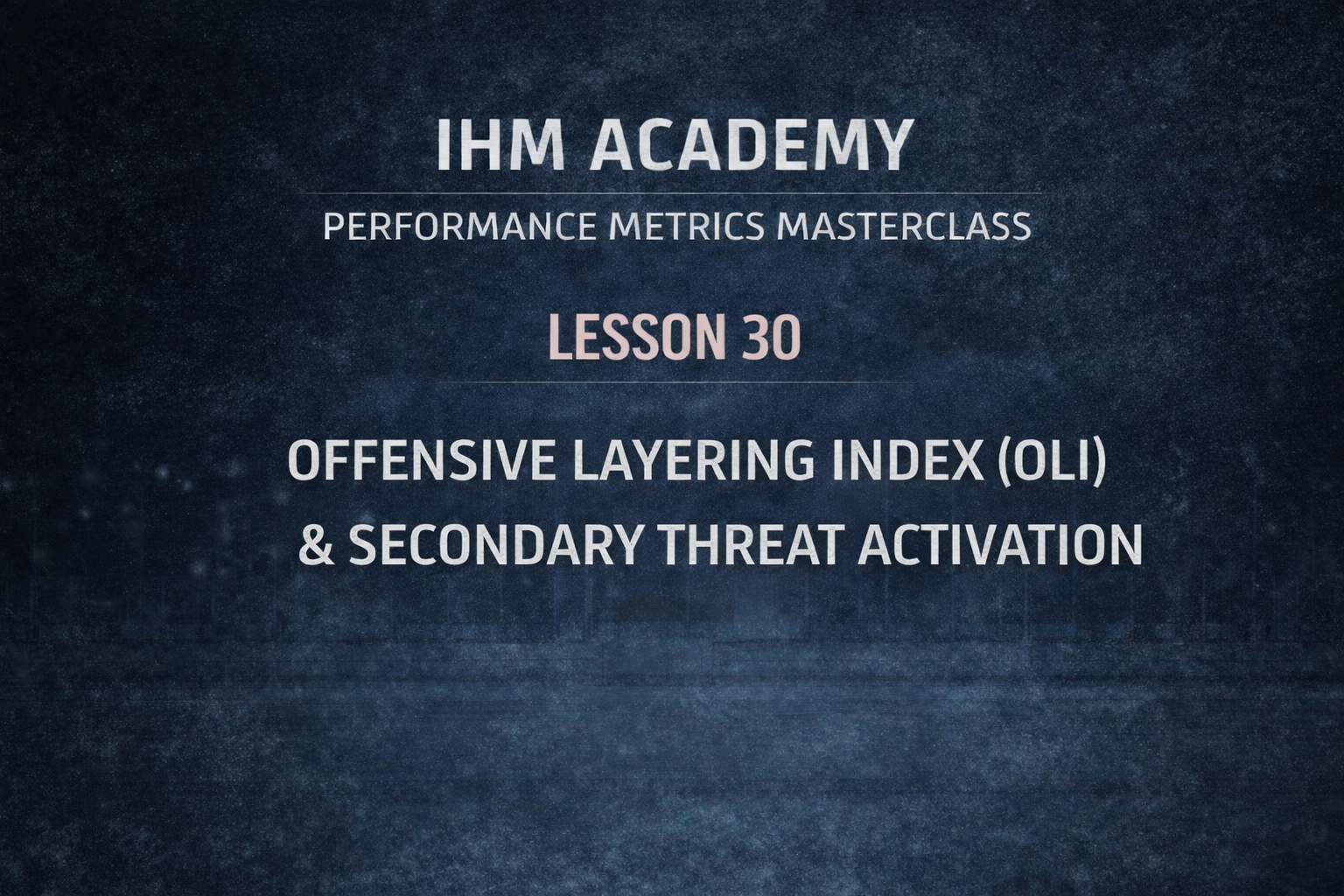 IHM Academy - Performance Metrics Masterclass – Lesson 30
