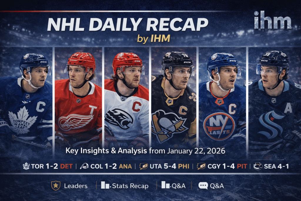 IHM NHL Daily Recap | January 22, 2026 | IHM News