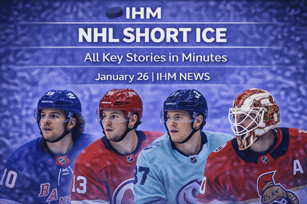 IHM NHL SHORT ICE - Top Stories in Minutes January 26, 2026 | IHM News