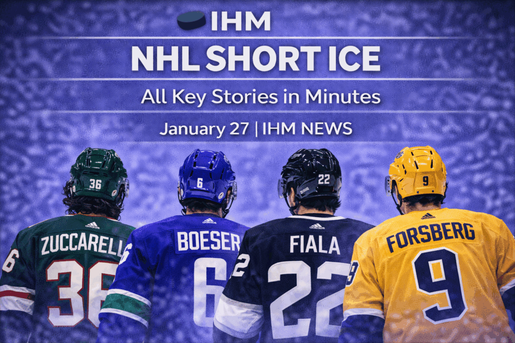 IHM NHL SHORT ICE - Top Stories in Minutes January 27, 2026 | IHM News