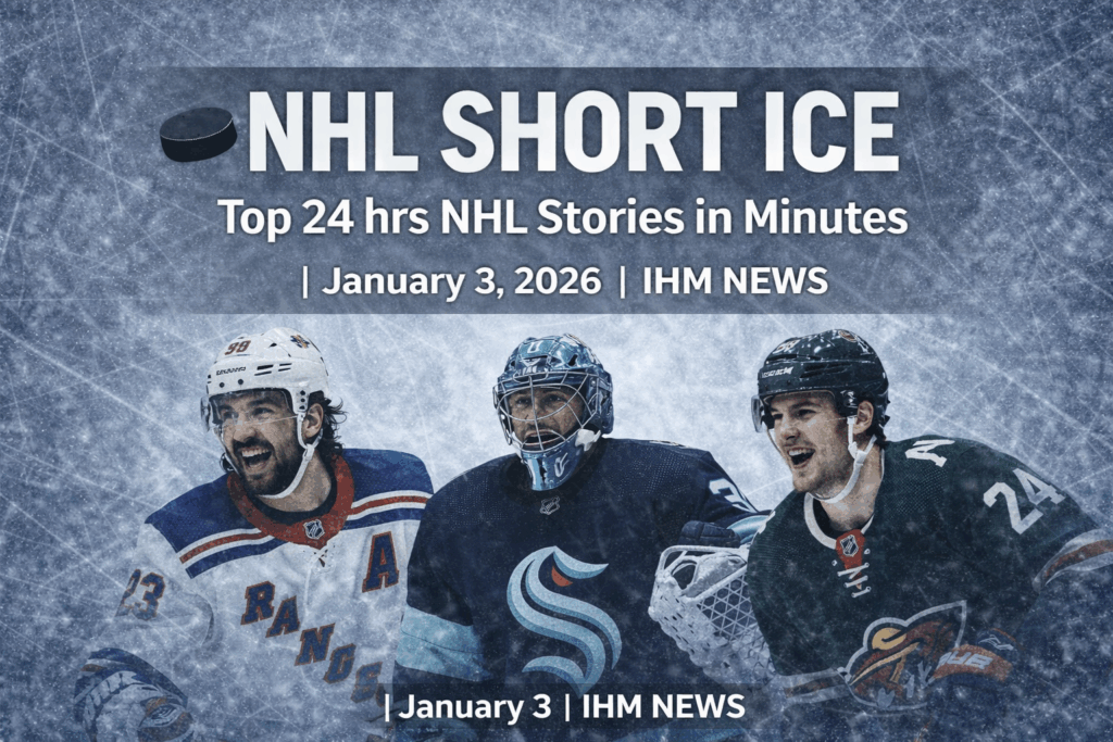 IHM NHL SHORT ICE - Top Stories in Minutes January 03, 2026 | IHM News