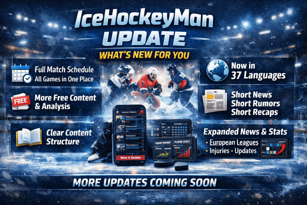 IceHockeyMan Update - What’s New for You | IHM