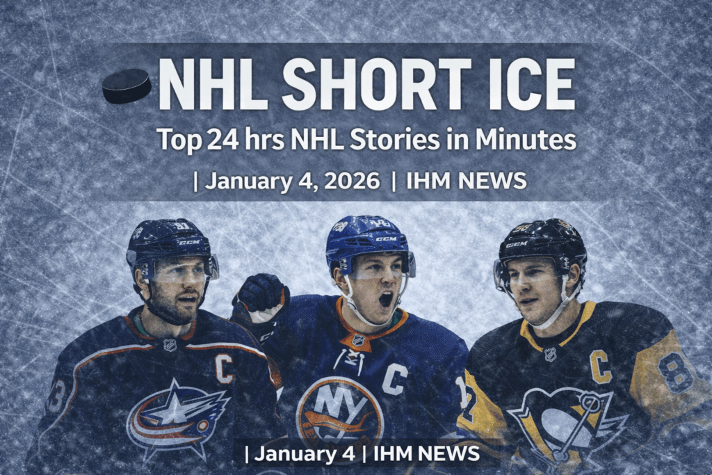 IHM NHL SHORT ICE - Top Stories in Minutes January 04, 2026 | IHM News