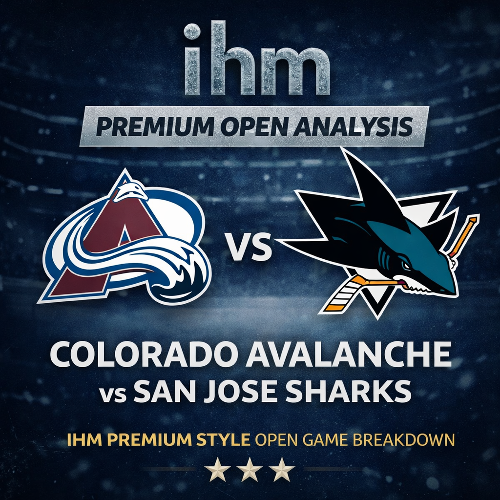 Colorado Avalanche vs San Jose Sharks - IHM Premium Open Analysis | Feb 5, 2026 | IHM Premium Open Analysis