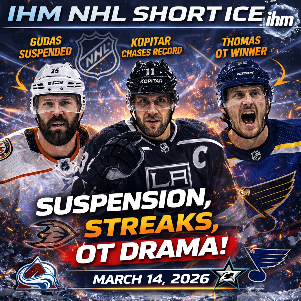 NHL Short Ice: Suspension, Streaks, OT Drama | Mar 14