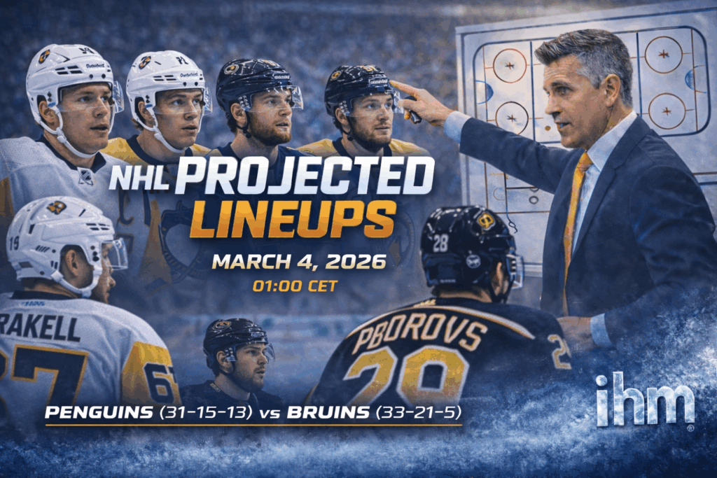 NHL Projected Lineups Mar 4 2026