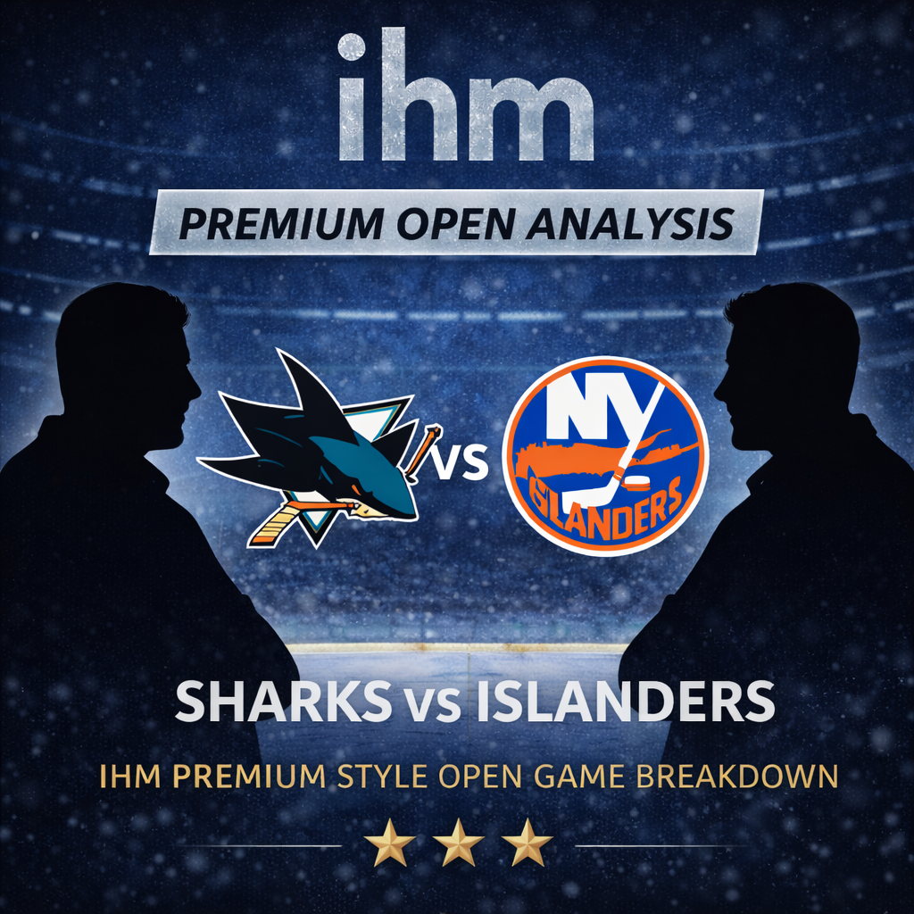 Sharks vs Islanders Premium Open Analysis